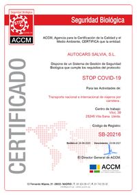 CERTIFICAT ACCM COVID